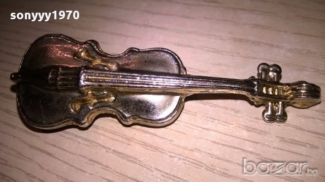 Мини ретро колекция-контрабас-бронз/месинг-7х3х2см-внос швеицария, снимка 3 - Антикварни и старинни предмети - 17528257