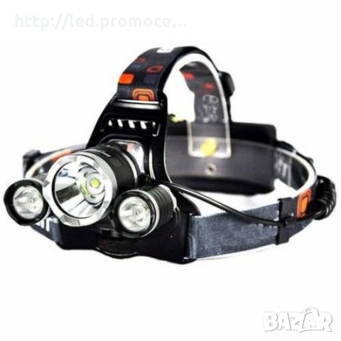 Челник за глава с акумулаторни батерии и 3 LED диода Boruit, снимка 2 - Друга електроника - 26116771