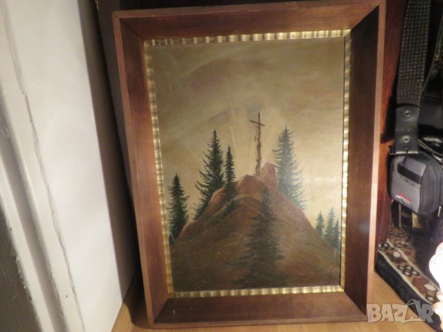 картина Разпятие Христово, Исус Христос  разпъването на Исус църква, снимка 5 - Антикварни и старинни предмети - 24010266