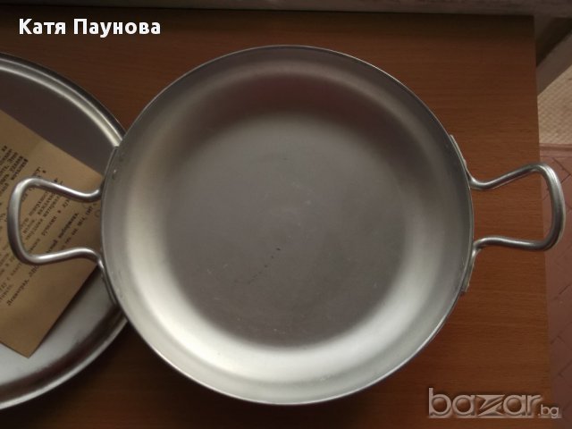 Нова алуминиева руска тава / тиган с капак, многопластово дъно, снимка 3 - Съдове за готвене - 8989728