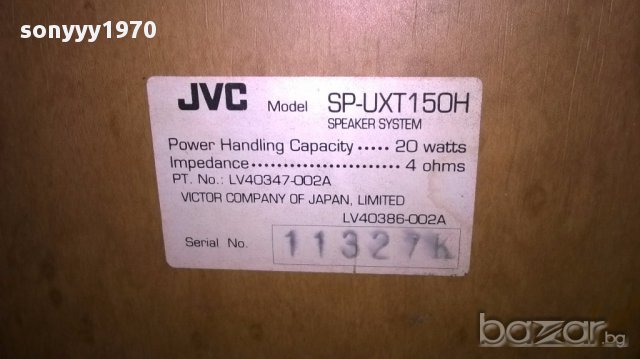 Jvc sp-uxt150h/japan 2х20w/4ohms-20х20х14см-внос швеицария, снимка 18 - Тонколони - 17558065