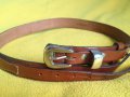 Losco Paris френски кафяв колан естествена кожа ръчна изработка 67-75см, снимка 7