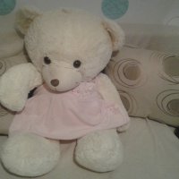 плюшена играчка-Мечо с розова рокля -голям, снимка 1 - Плюшени играчки - 21473345