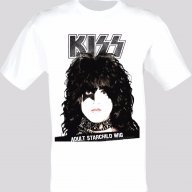 Kiss Rock Band Adult Starchild Wig Тениска Мъжка/Дамска S до 2XL, снимка 1 - Тениски - 14353939