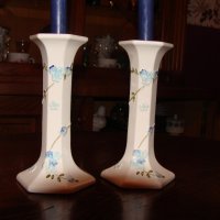  Английски порцеланови свещници , снимка 2 - Декорация за дома - 21628080