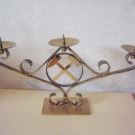 Стар бронзов свещник от Германия, снимка 4 - Антикварни и старинни предмети - 14413532