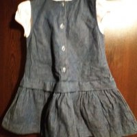 Детска дънкова рокля, снимка 2 - Бебешки рокли - 19914396