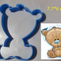 Бебешко мече пластмасов резец форма фондан тесто бисквитки, снимка 1 - Форми - 26185385
