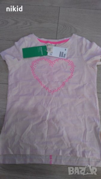 HM H&M ХМ детска розова тениска сърца сърце, снимка 1