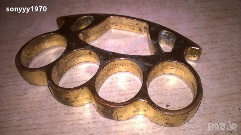 бокс в цвят злато с черепи-як/дебел и масивен-11х7см, снимка 1