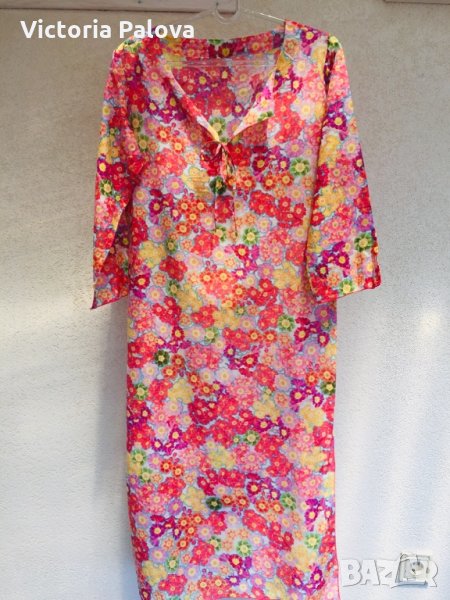 Много тънка флорална рокля, снимка 1