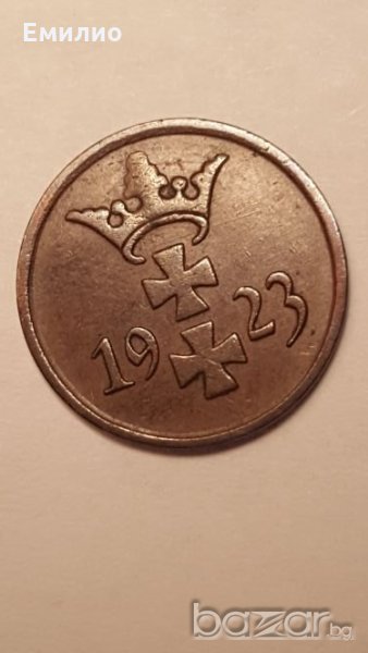 DANZIG 1 PFENNING 1923 SCARCE COIN, снимка 1