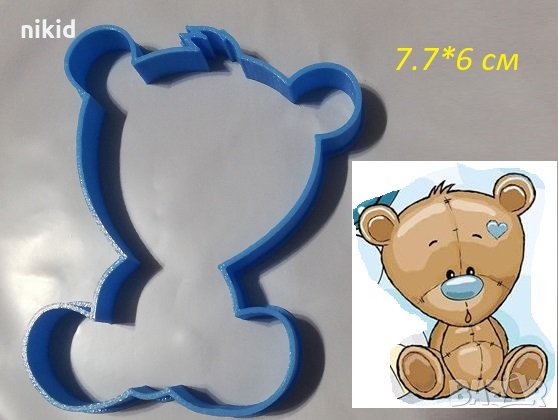Бебешко мече пластмасов резец форма фондан тесто бисквитки, снимка 1