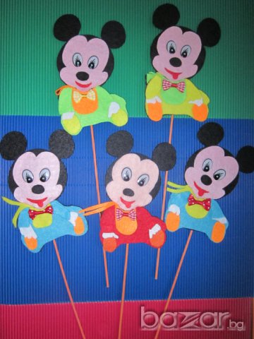 Ръчно изработени Мики Мауси от филц, снимка 4 - Други - 7881125
