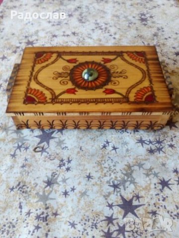 Българска стара дървена кутия, снимка 5 - Декорация за дома - 22522092