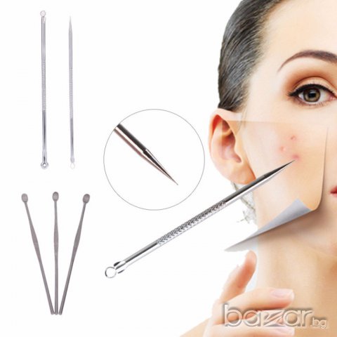 Комплекти инструменти за лице от-акне,камедони,чер.точки,ушна кал и др, снимка 5 - Козметика за лице - 15650201