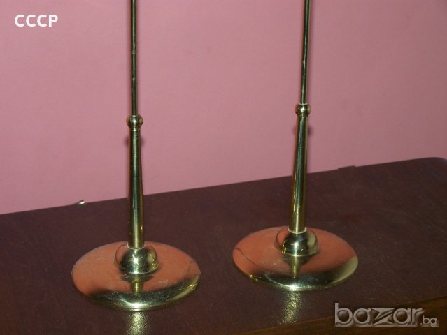 Стари месингови настолни пилони за знаме, снимка 2 - Други ценни предмети - 18586311