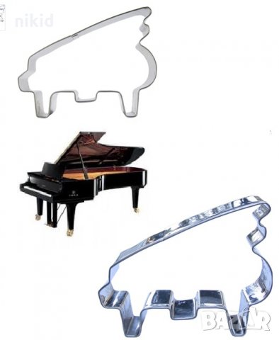 Голямо пиано метална форма резец за бисквитки сладки фондан тесто и др., снимка 1 - Форми - 21724277