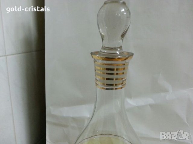 Ретро сервиз за ракия с златен кант, снимка 7 - Антикварни и старинни предмети - 22100319