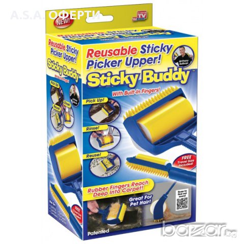Уред за обиране на косми Sticky Buddy, снимка 3 - За кучета - 8353970