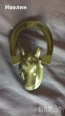 старо бронзово чукало,хлопка за врата, снимка 3 - Антикварни и старинни предмети - 25658709