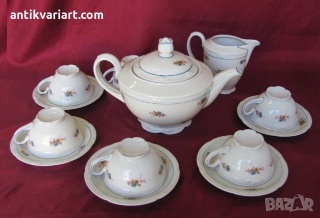 Стар Порцеланов Сервиз за Чай Германия, снимка 3 - Антикварни и старинни предмети - 24993186