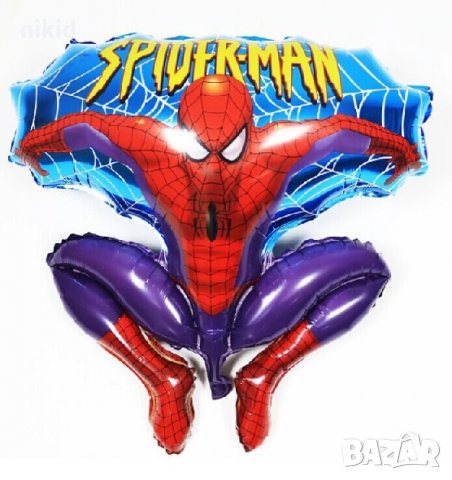 Спайдърмен Spiderman разперен фолио фолиев балон хелий или въздух парти рожден ден