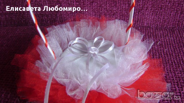 сватбени аксесоари, кошнички  за халки,кошници,късметчета, снимка 7 - Сватбени аксесоари - 8605652