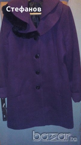 Дамско палто в наситено вишнево-лилав  цвят, снимка 6 - Палта, манта - 19924354
