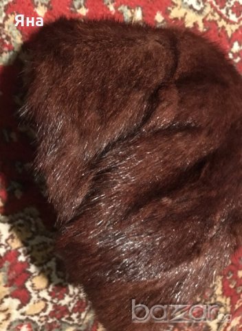 Дамско дълго палто- естествена кожа, подарък нова шапка, снимка 3 - Палта, манта - 19917915