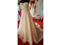 луксозна сватбена булчинска рокля с бижу, снимка 4