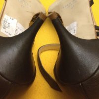 41 San Marina черни луксозни италиански обувки естествена кожа с ток, снимка 15 - Дамски обувки на ток - 20867001