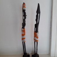 Две африкански абаносови фигури, снимка 1 - Колекции - 26005727