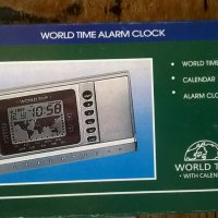 часовник, будилник, календар,  показващ времето в цял свят, снимка 1 - Декорация за дома - 25704107