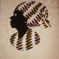  Африканка-картина от текстил върху текстил-варианти, снимка 2 - Колекции - 23347578