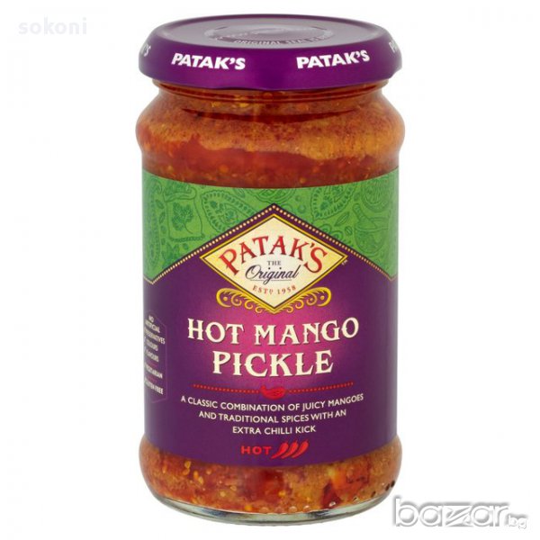 Patak Hot Mango Pickle / Патакс  Люта Манго Туршия 283гр; , снимка 1