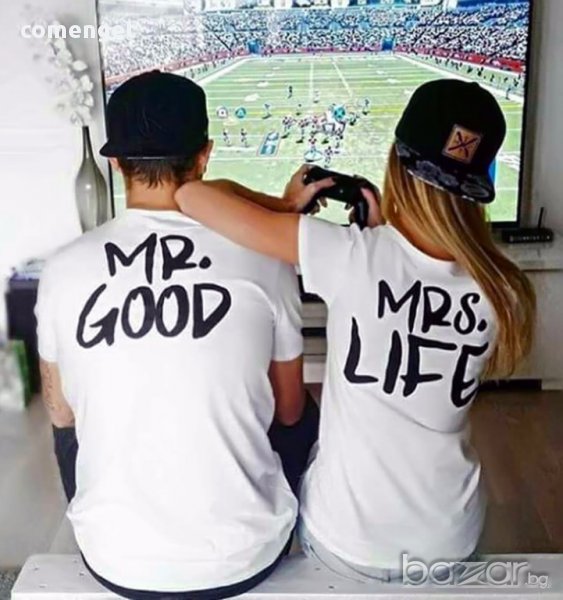 ЗА ВЛЮБЕНИ! MR GOOD & MRS LIFE ТЕНИСКИ с MICKEY MOUSE! Или Поръчай С ТВОЯ идея!, снимка 1
