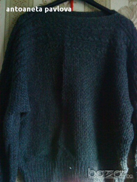 чер пуловер - плетен , снимка 1