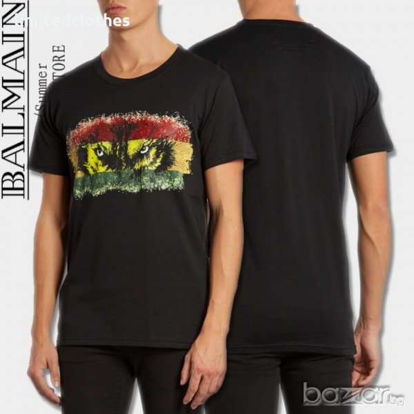 BALMAIN WOLF EYE Мъжка Тениска size 48 (M), снимка 1