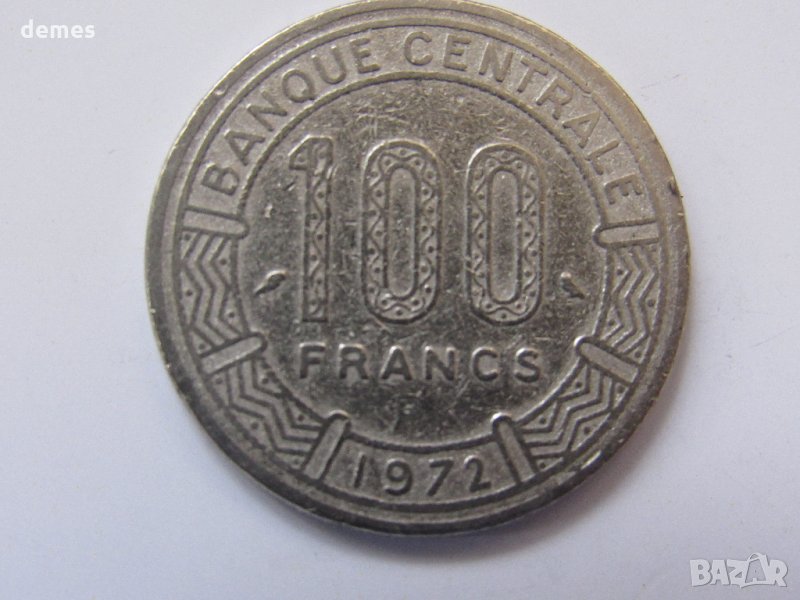 Чад - 100 франка, 1972 г.  (рядка)-347 m, снимка 1