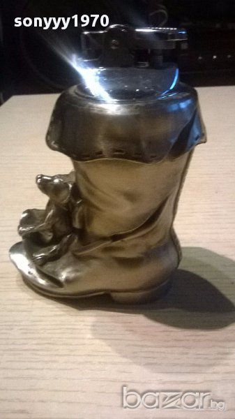 Ретро запалка-ботуш 12/9/6 см-внос швеицария, снимка 1