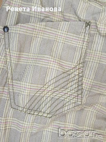 Дамски панталон PULL&BEAR оригинал, size 36, нежно каре, като НОВ, снимка 4 - Панталони - 11055396