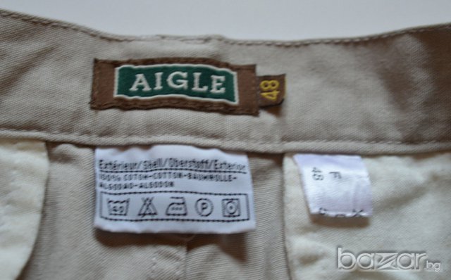 Aigle мъжки карго панталон бежов размер 48 100% памук, снимка 7 - Панталони - 13024614