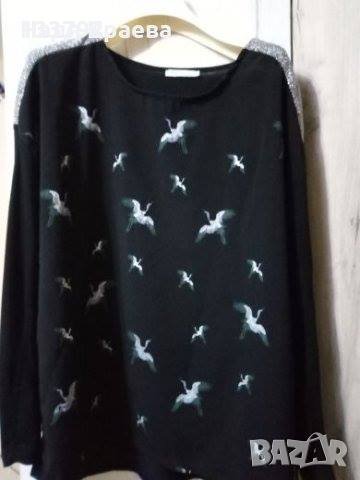 блуза птици, снимка 1 - Блузи с дълъг ръкав и пуловери - 24312095