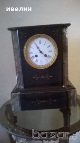стар каминен часовник със свещници от края на 19 век, снимка 2 - Антикварни и старинни предмети - 20230726
