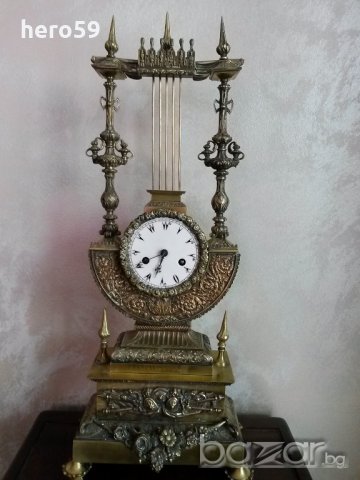 Много рядък Турски бронзов каминен  часовник/Ottoman Turkich Clock/, снимка 2 - Колекции - 21102895