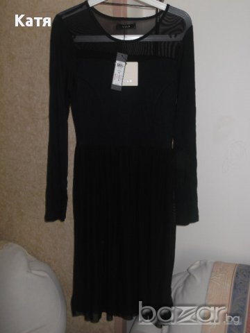 Нова черна дамска рокля Vila с тюл, М, от 40 евро, снимка 7 - Рокли - 14618488