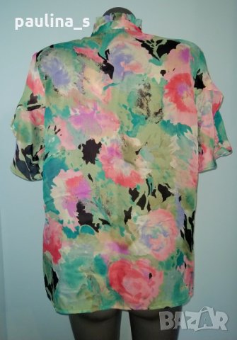 Копринена риза "Streets" / голям размер , снимка 5 - Ризи - 25857835