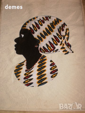  Африканка-картина от текстил върху текстил-варианти, снимка 2 - Колекции - 23347578