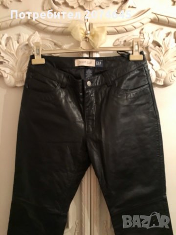 Панталон Gap-100% кожа/черен, снимка 2 - Панталони - 22787641